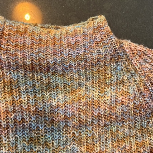 Vintage Jones New York Sport multi Colour Chunky Knit Turtle Neck Sweater Sz:S - Picture 9 of 12